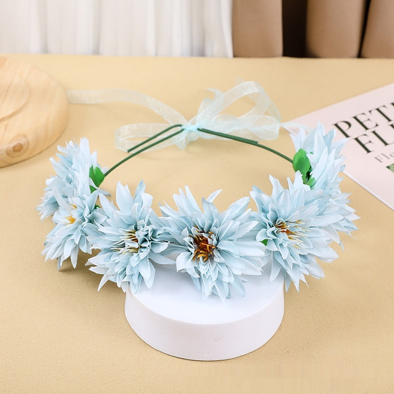 Children's Fairy Flower Garland Headband - Adjustable Hair Accessories for Kids & Adults