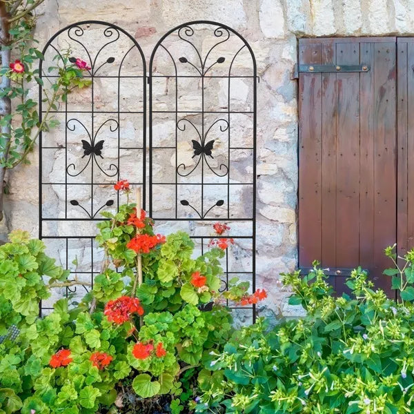 86.7" Metal Garden Trellis - Rustproof Support for Climbing Plants