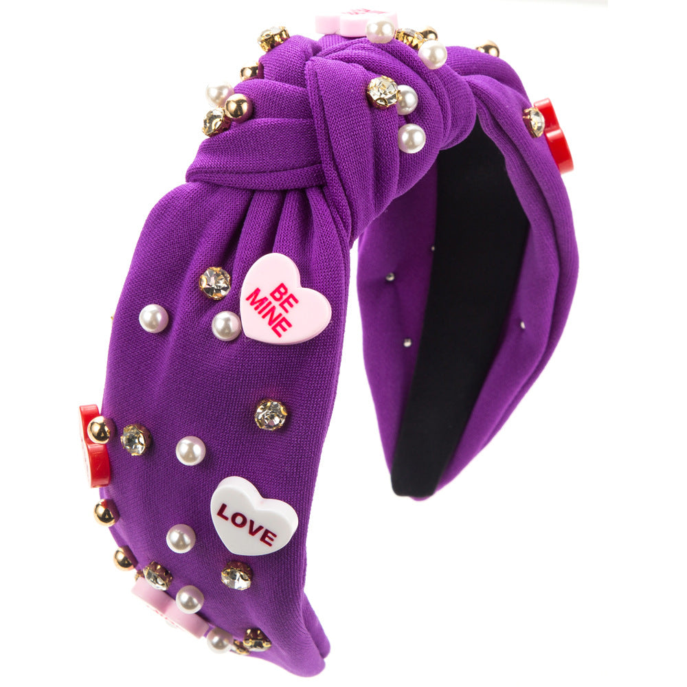 Rhinestone Pearl Hair Headband for Women