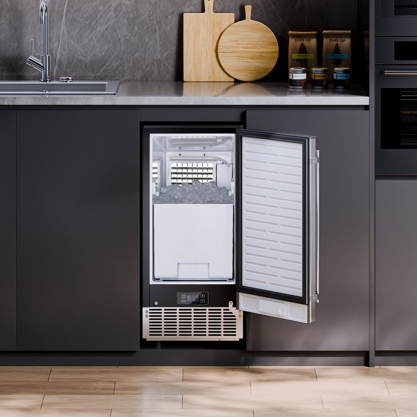 Undercounter Ice Maker 80 Lbs/Day Built-In with Reversible Door - Kitchen Appliance