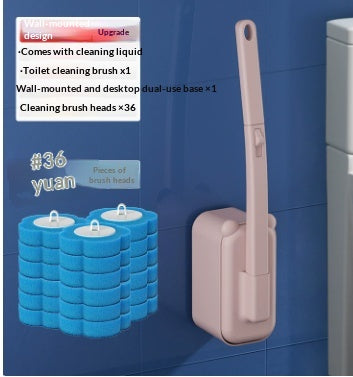 Disposable Toilet Brush Set with Multiple Color Options - Bathroom Cleaning Tool