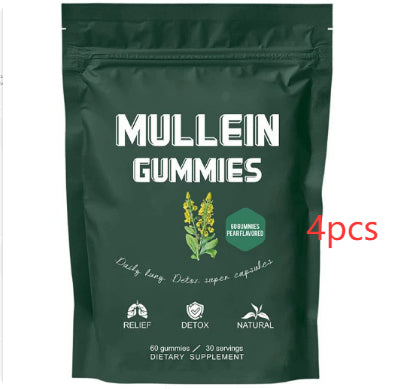 True Lungs Mullein Gummies - Herbal Respiratory Support, 60 Gummies