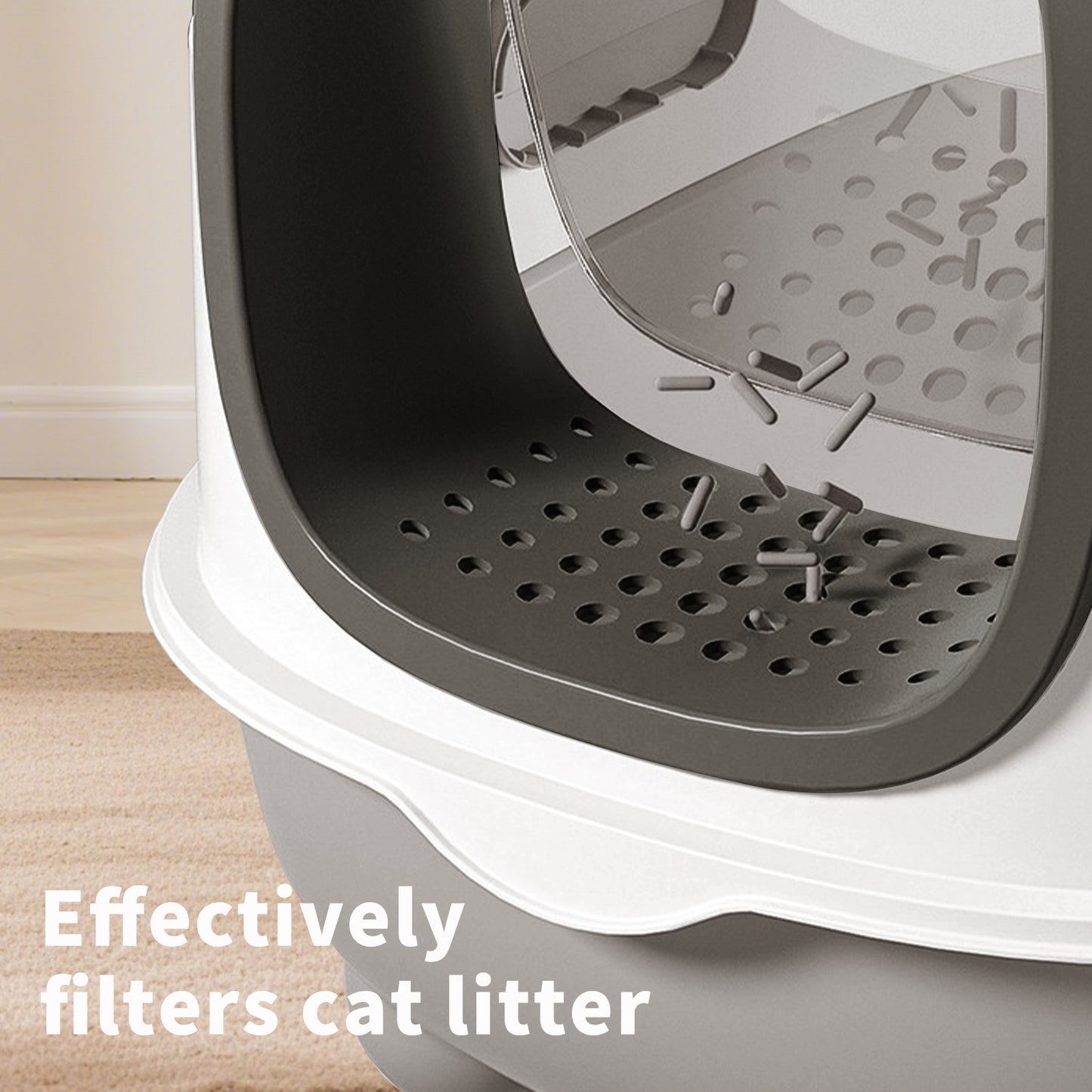 Self Pickup Cat Litter Box - E-Model Pet Furniture for Cats