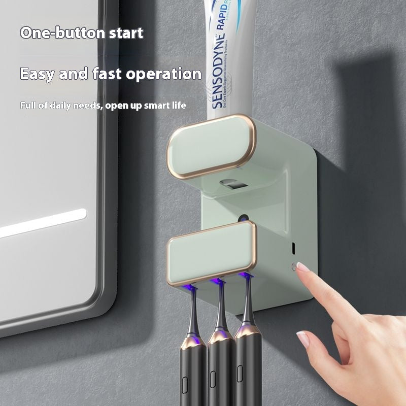 Disinfection Toothpaste Squeezing Tool with Intelligent Induction Toothbrush Holder