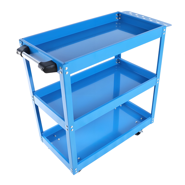 Heavy Duty Steel 3-Tier Rolling Tool Cart with Lockable Wheels & Large Capacity