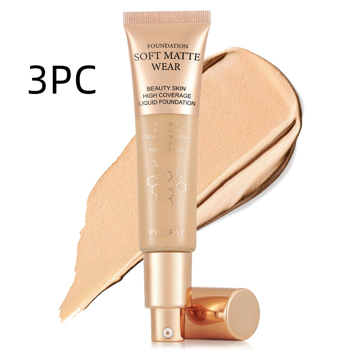 Full Coverage Liquid Foundation - Lightweight Oil-Controlling Makeup