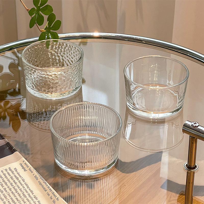 Hammer Pattern Glass Bowl for Kitchen & Dining - Heat-Resistant Nordic Style