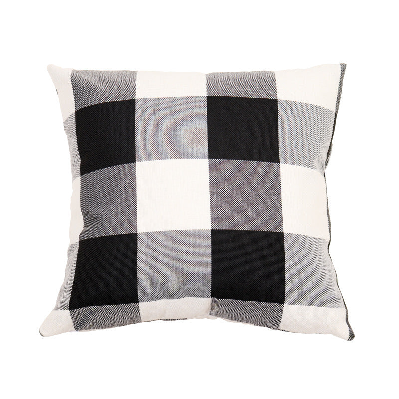 Plaid Pillow Cover for Sofa and Home Decor - Modern Cushion Case