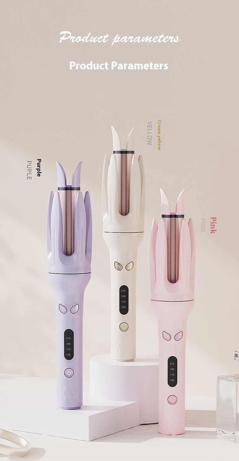 Automatic Curling Iron Pink with Negative Ion Technology, Long-Lasting Waves