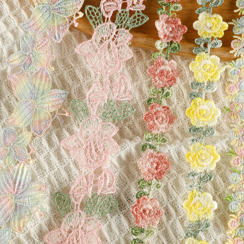 Water-Soluble Embroidered Ribbon & Fabric Patches for DIY Garments