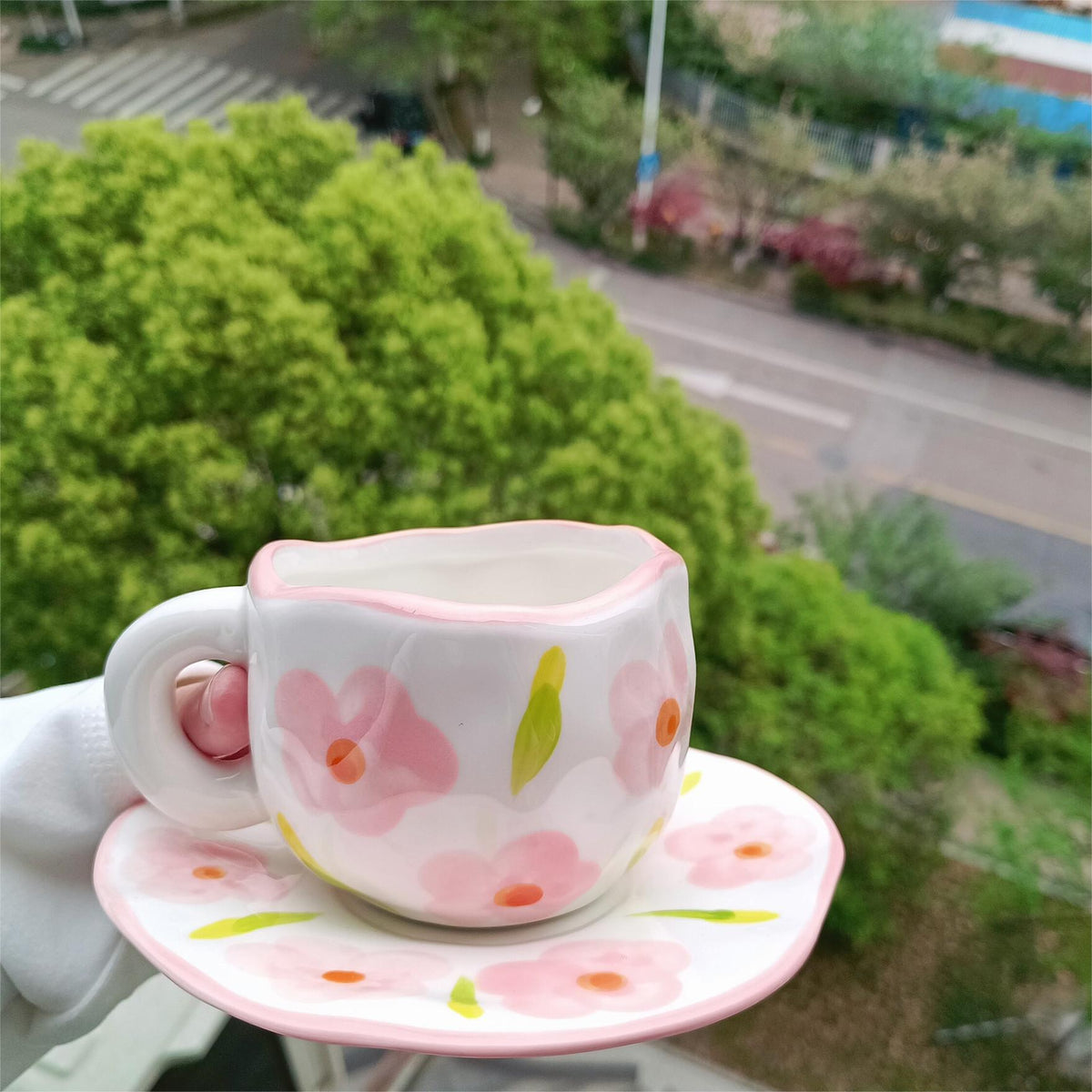 Vintage Floral Tea Cup and Saucer Set - 260ml Home Kitchenware