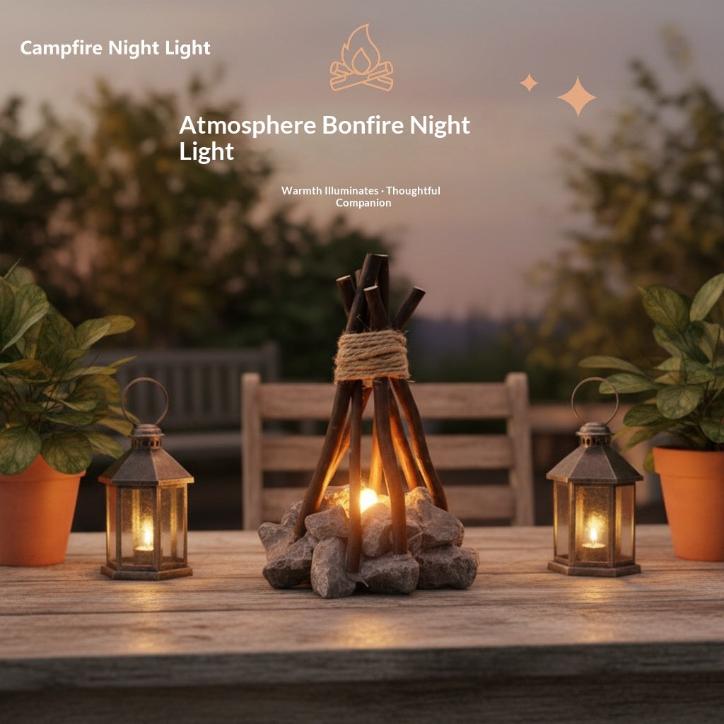 LED Retro Campfire Light - Outdoor & Indoor Decorative Atmosphere Flame Lamp