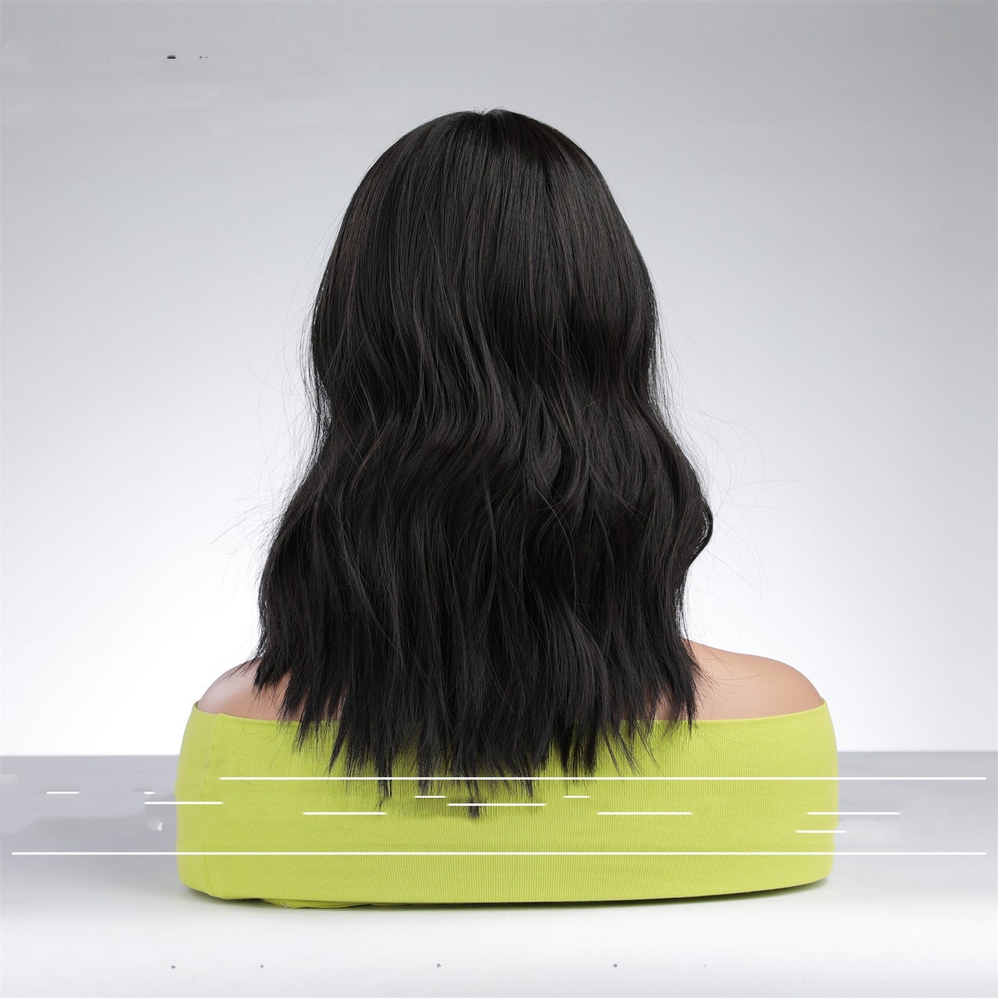 Medium Gradient White Synthetic Wig with Straight Short Hair - 14 Inch, Unisex