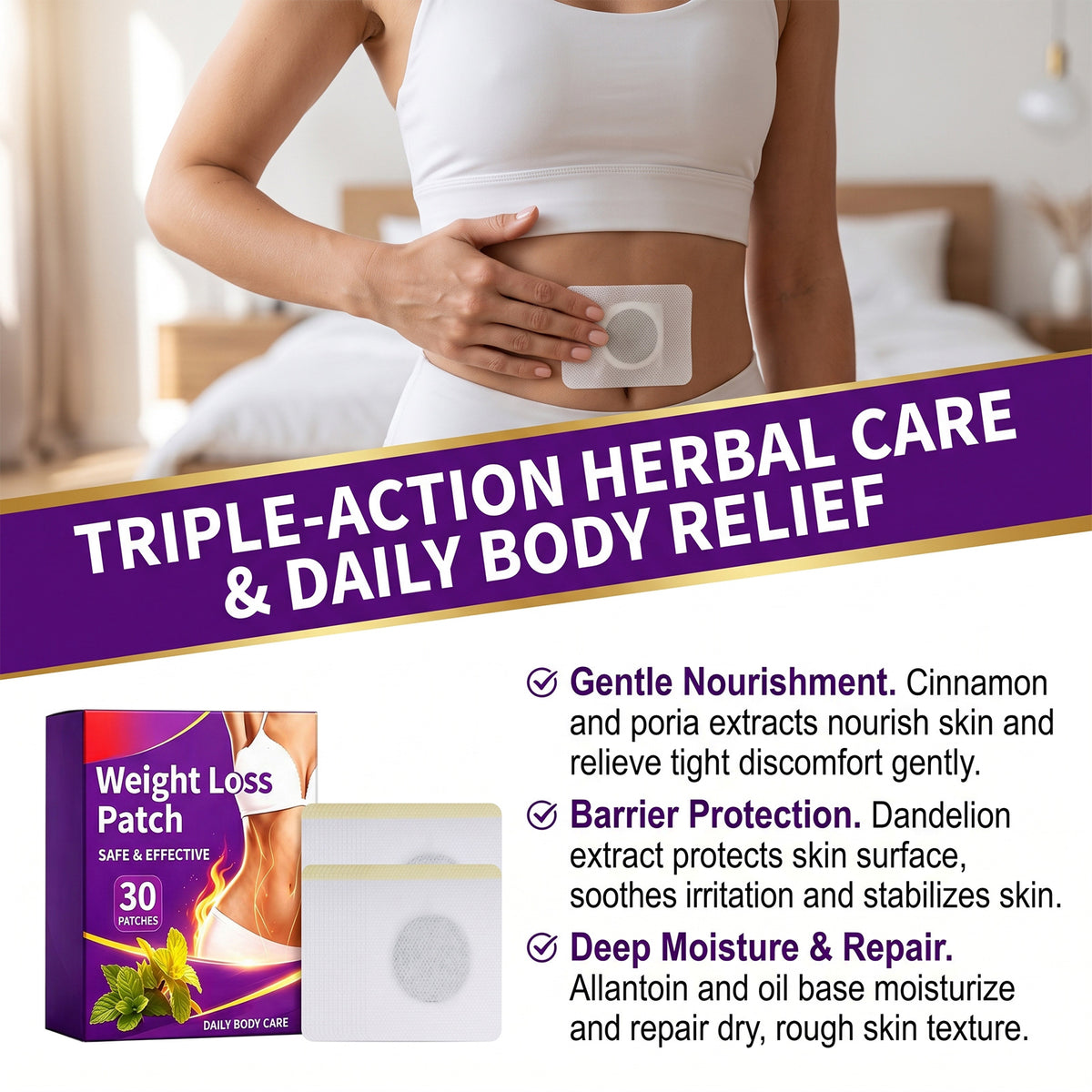 Skin-Friendly Body Care Patch - 30 Patches