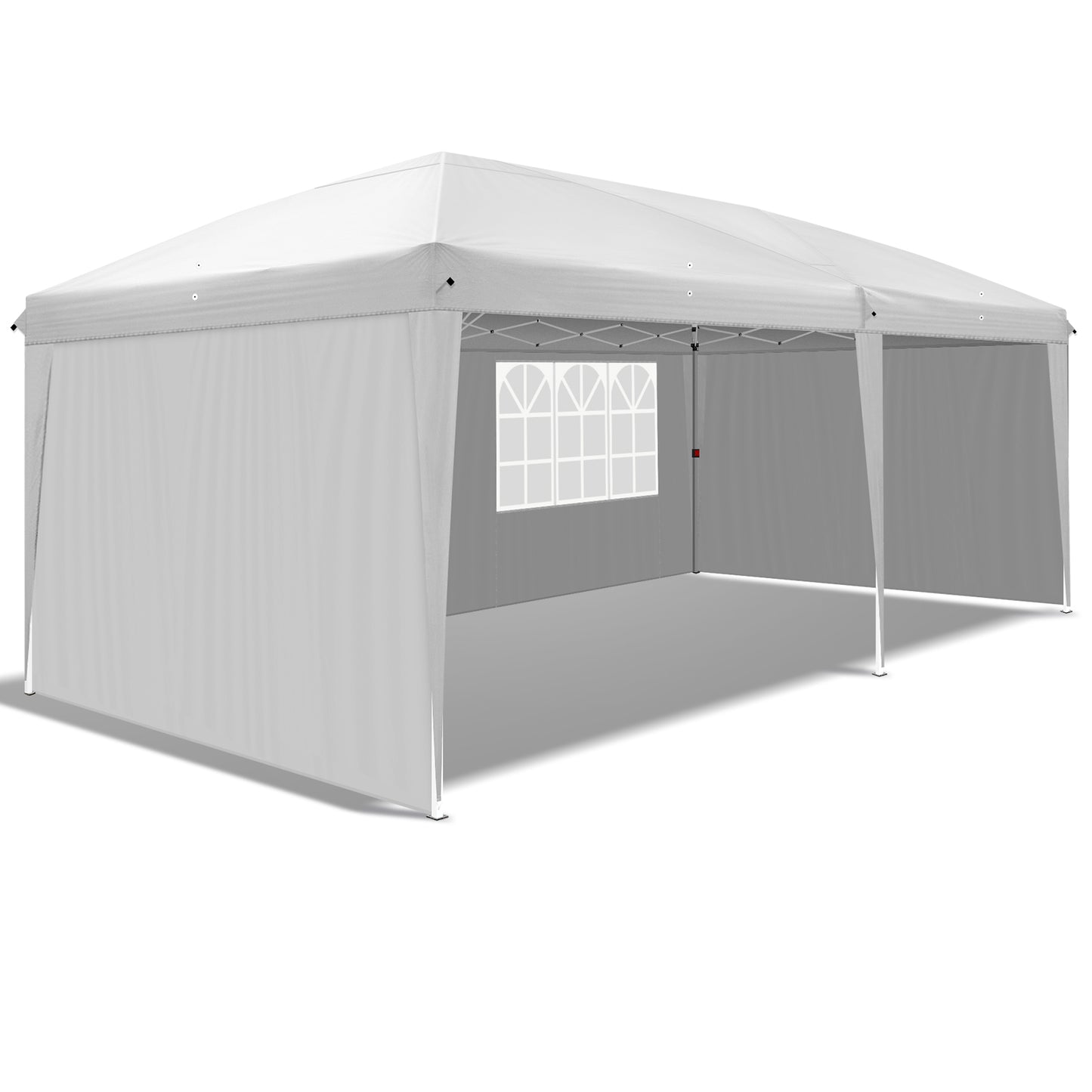 20x10ft White Waterproof Folding Tent with 2 Windows