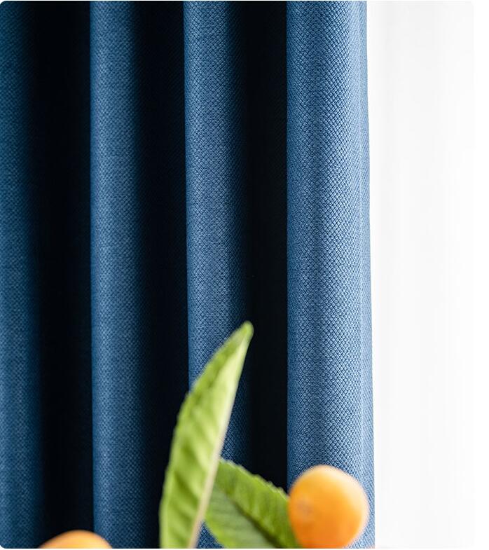 Soundproof Curtain Full Shade Noise-Reducing Full Cloth Bedroom Curtain Navy Blue