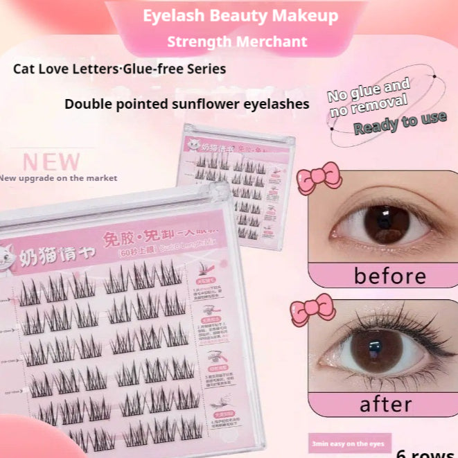 Self-Adhesive False Eyelashes - High-Quality Soft Eye Makeup Lashes