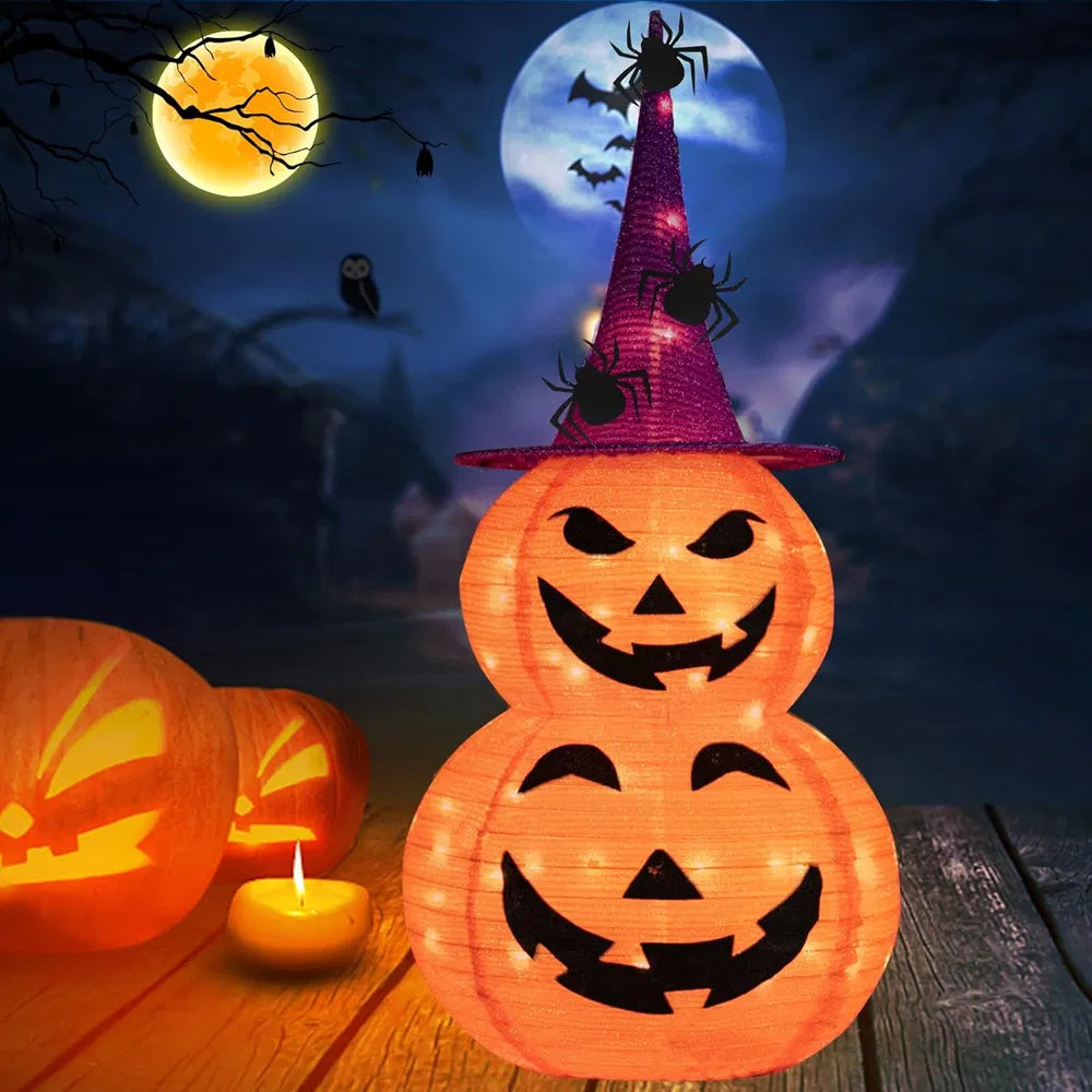 3FT Light Up Halloween Pumpkin Decoration with 8 Modes