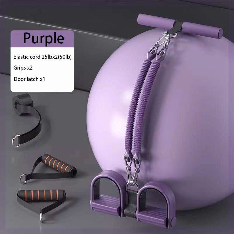 Adjustable Resistance Tension Bands Set with Foot Pedals & Handles
