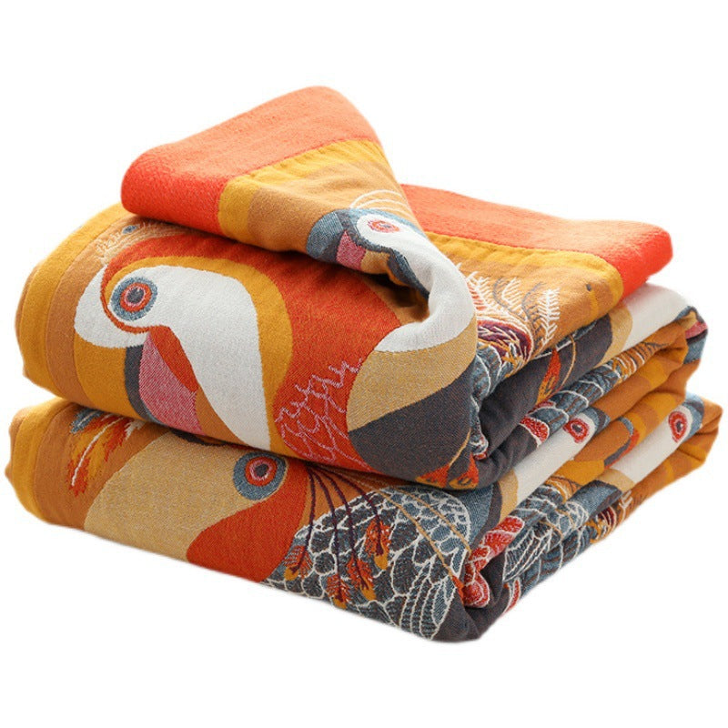 Cotton Gauze Summer Quilt & Sofa Blanket Set - Light & Breathable Bedding