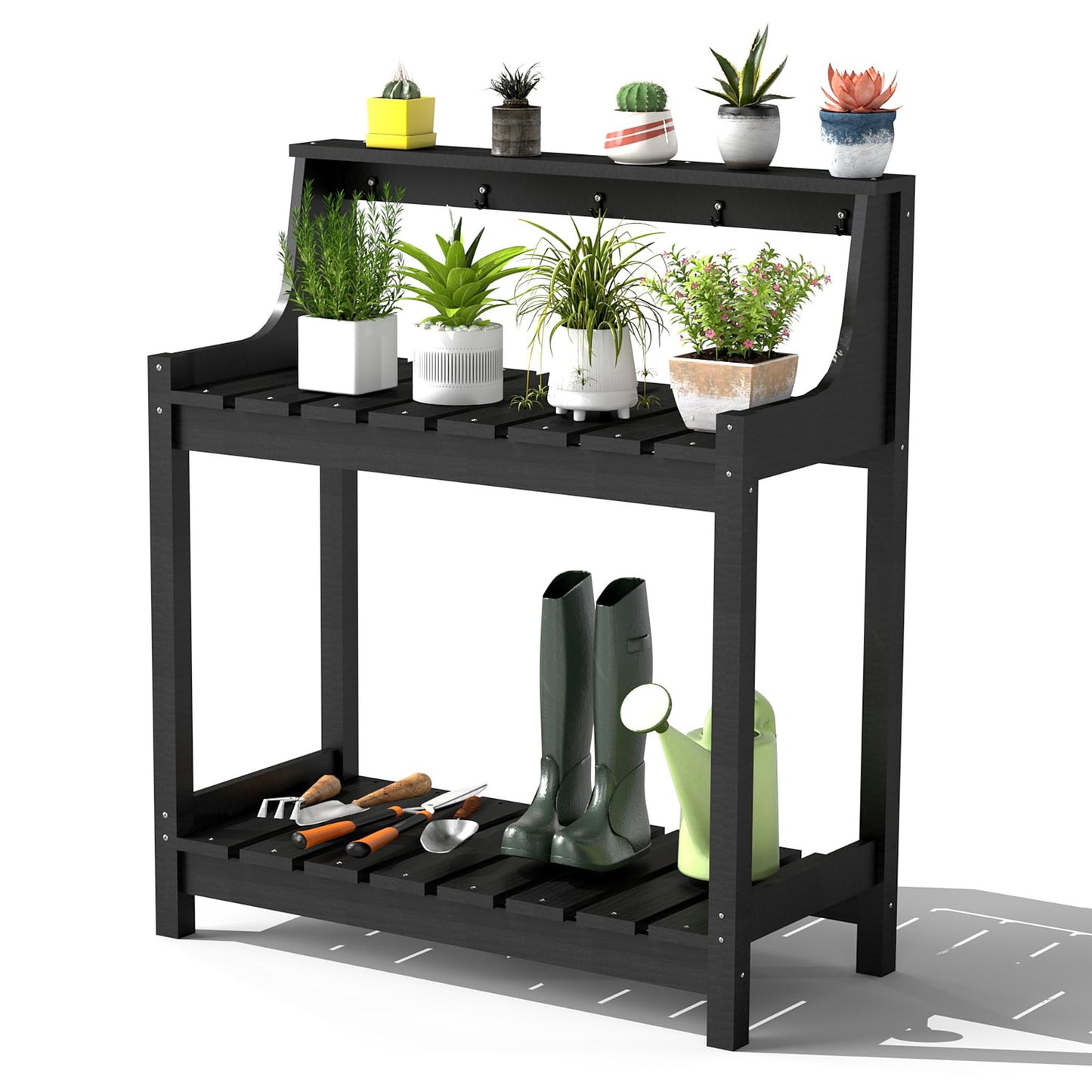 Potting Benches For Outside, HDPE Garden Table All Weather, Outdoor