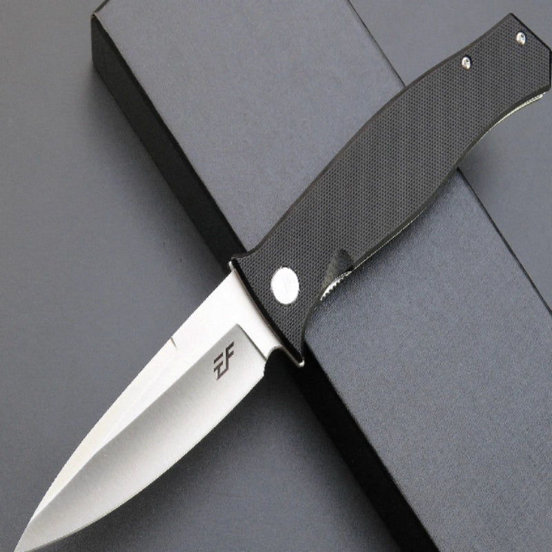 Folding Steel Blade Utility Knife with Stainless Steel Handle - Compact & Durable