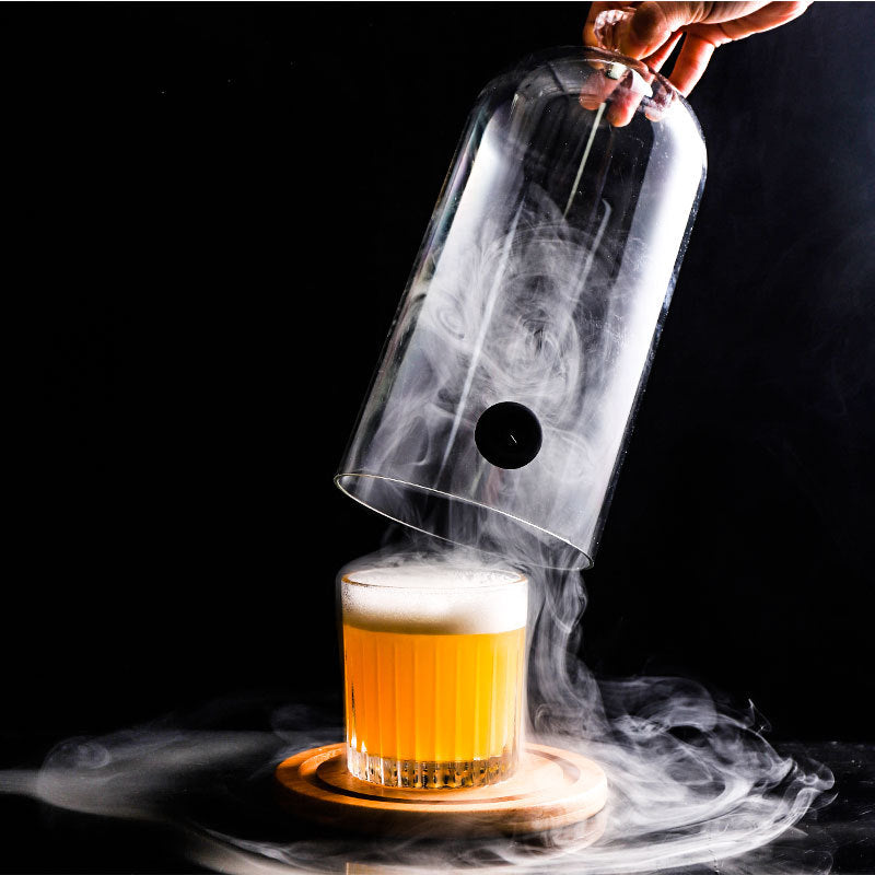Portable Smoke Cover for Molecular Cocktail Making - Transparent Plastic Dome