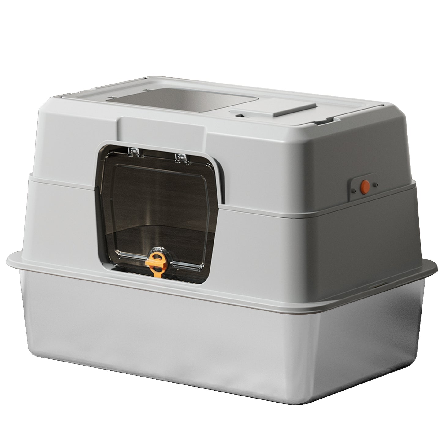 Fully Enclosed Stainless Steel Cat Litter Box with Self Pickup Option