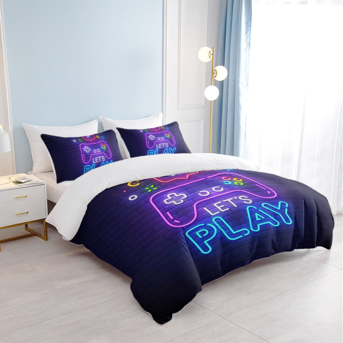 Gaming Duvet Cover Set with Pillow Shams - Multiple Sizes