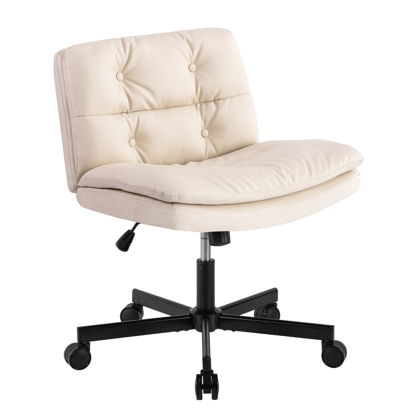 360° Swivel Home Office Desk Chair - Adjustable Height, Beige
