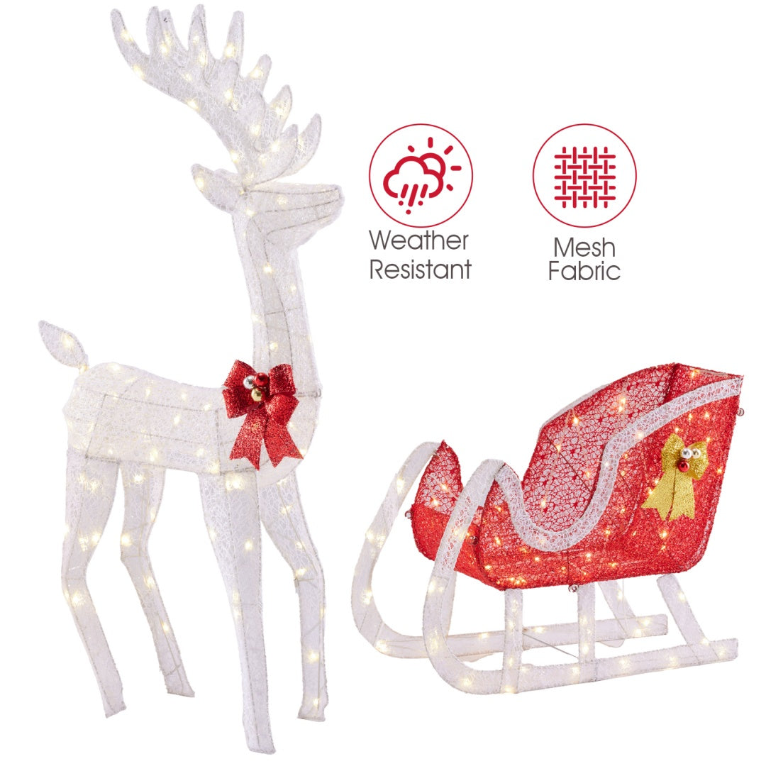 Christmas Outdoor Deer Decoration with LED Lights