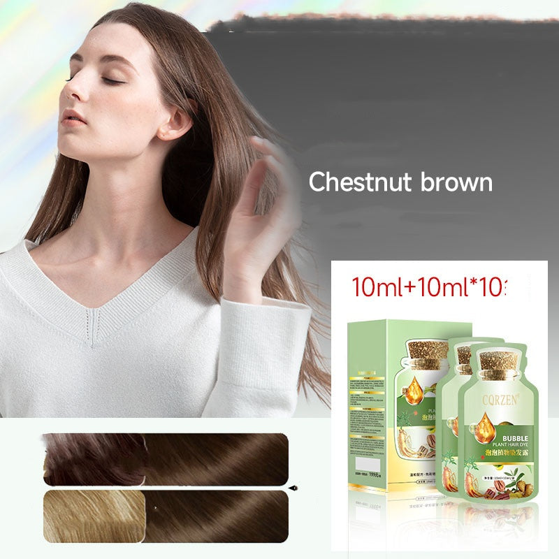 Minimalist Household Plant Bubble Hair Dye Set - Natural Black & Brown