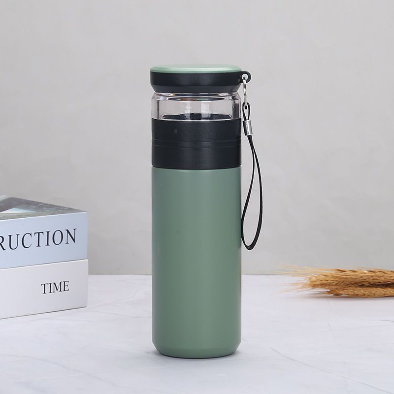 Vacuum Tea Water Separator Cup - Portable Insulated Drinkware for Office & Travel