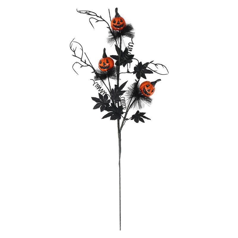 Black Halloween Pumpkin Twig Decoration for Festive & Party Decor