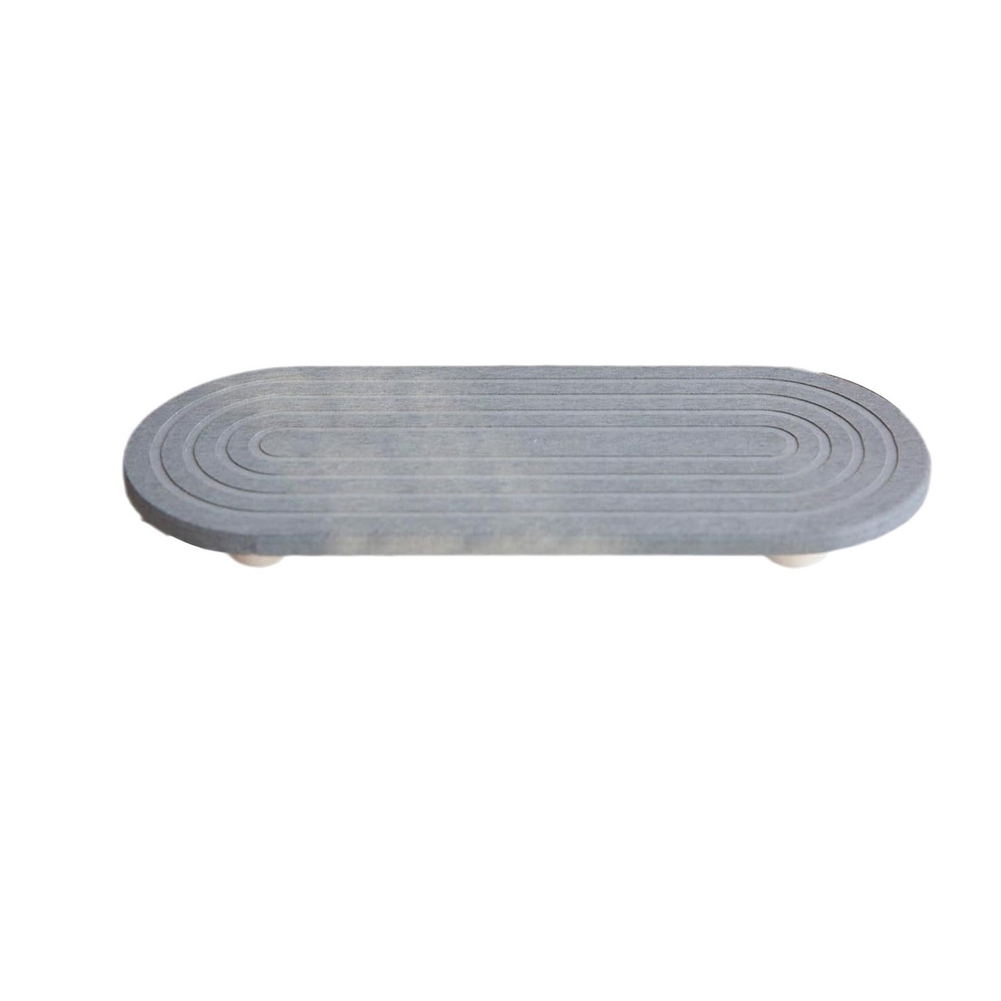 Bamboo Bathroom Drain Coaster with Feet - Quick-Drying Water Tank Rack 30x10cm