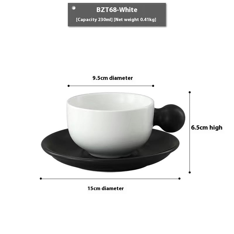 European Luxury Ceramic Coffee Set - 230ml Modern Kitchen Drinkware