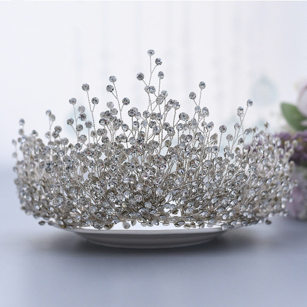 Rhinestone Crown Wedding Headdress - Multiple Styles