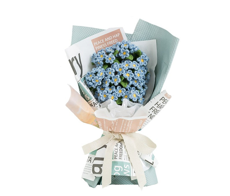 Handmade Crochet Yarn Art Bouquet DIY Craft Kit - Wool Material
