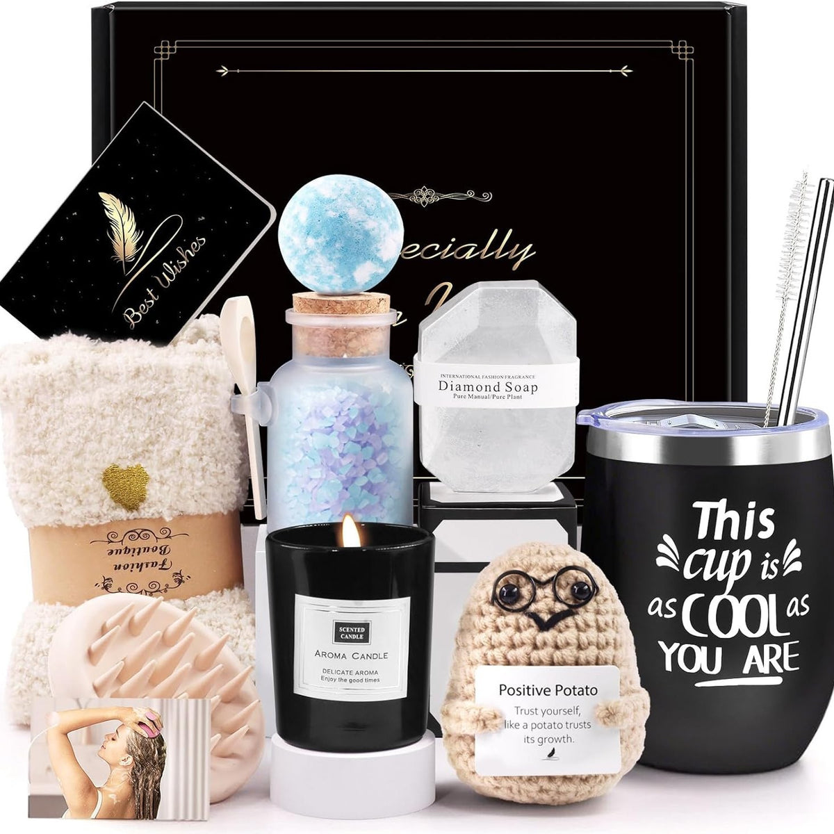Aromatherapy Candle Bath Set Gift Box - Home Spa & Relaxation