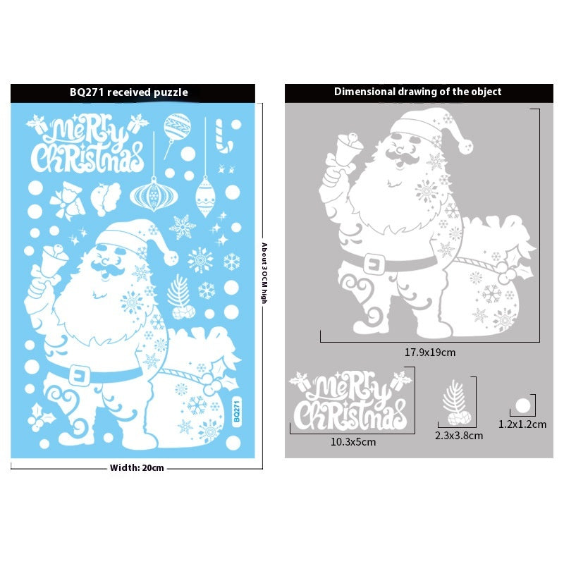 Christmas Window Stickers - Snowman Deer Sled & Holiday Decor Sets