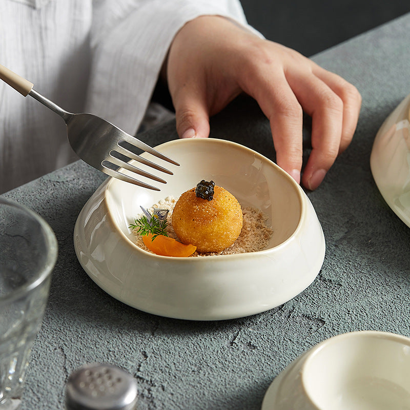 Deep Dinner Plate Set - Creative Western Style Porcelain Dinnerware