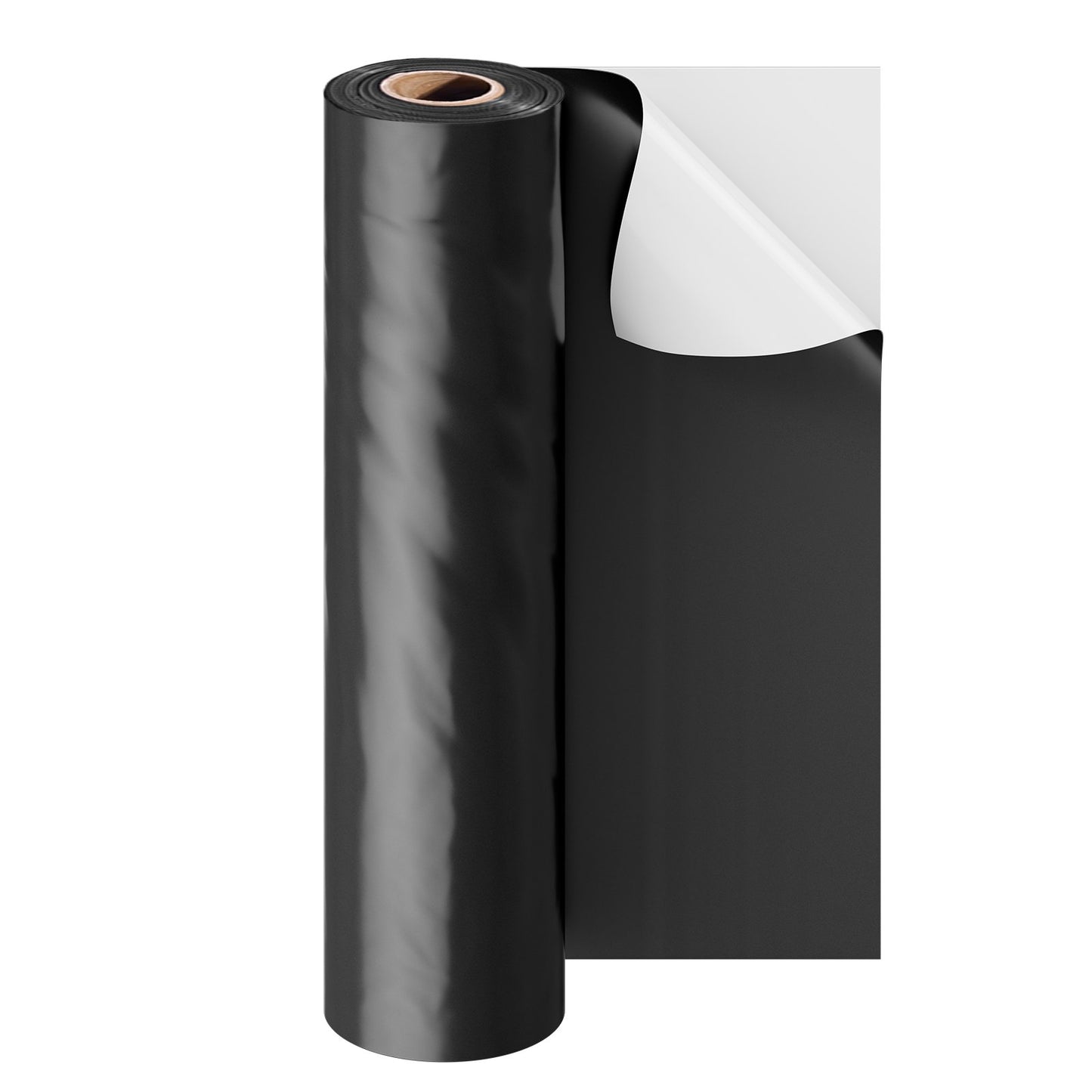 Heavy Duty Plastic Sheeting Roll - 10ft x 100ft Black & White Vapor Barrier, Drop Cloth for Construction & Gardening
