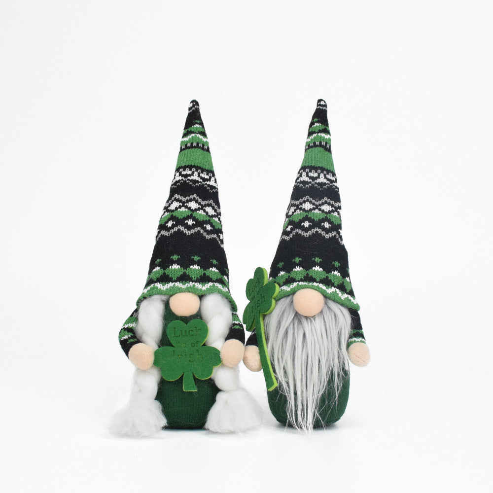 Saint Patrick's Day Baby Doll Decoration - Cloth Faceless Ornament for Home & Party