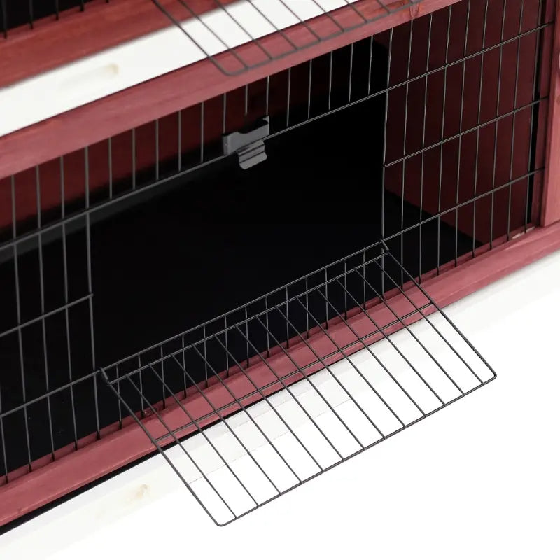 Large 2-Story Rabbit Hutch Pet Cage with Lockable Doors and Removable Trays