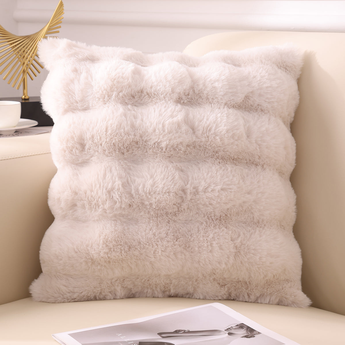 Nordic Plush Pillowcase Without Core - Soft Geometric Home Textiles