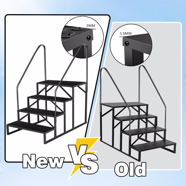 Heavy Duty Pool Ladder with Handrails - 4 Step Design, 660 Lbs Capacity