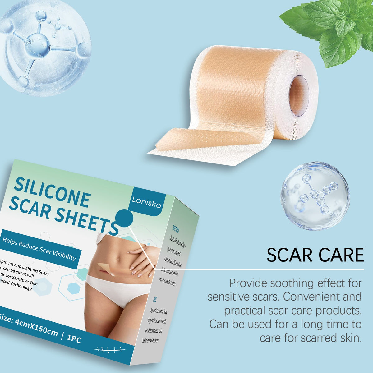 Silicone Scar Sheets - Gentle Care Patches