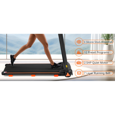Folding Treadmill for Home - 2.5HP, Bluetooth Speaker, 300lbs Capacity