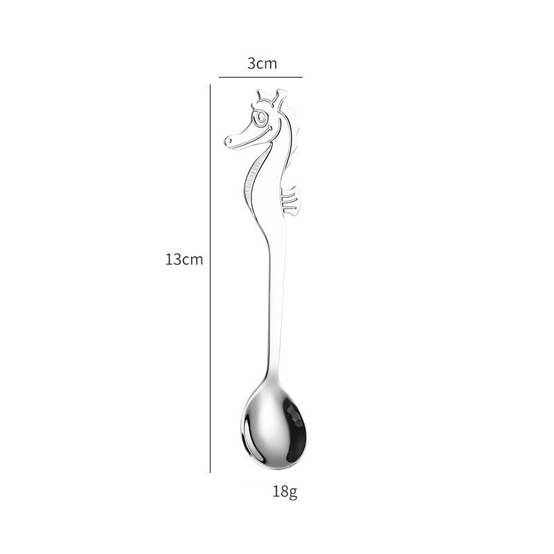 Stainless Steel Seahorse Coffee Spoon - Elegant Kitchen Utensil