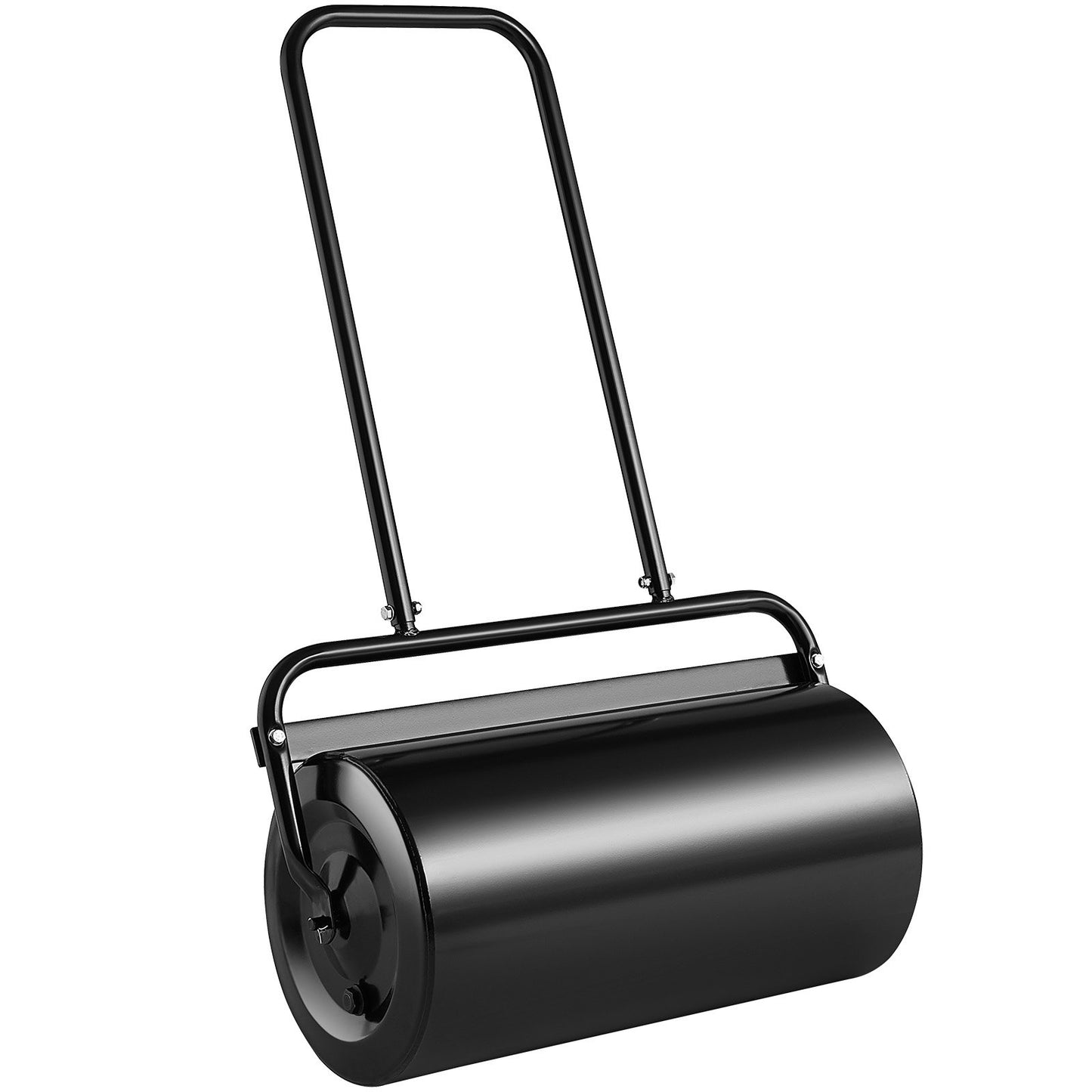 Garden Lawn Roller 13 Gallon Steel Sand Water Filled Push & Pull Yard Tool Black